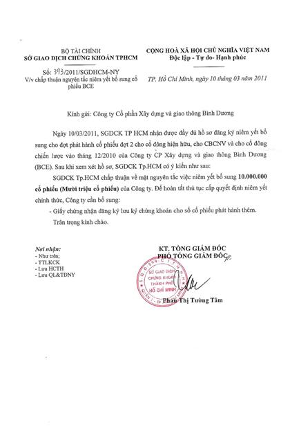 Bcce Thong Bao V V Chap Thuan Nguyen Tac Niem Yet Bo Sung Co Phieu Bce