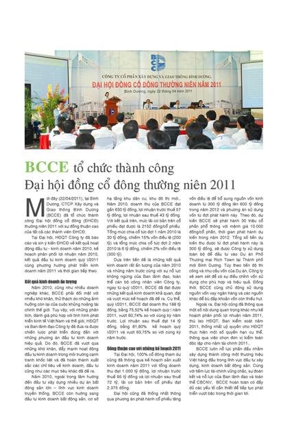 Bcce To Chuc Dai Hoi Dong Co Dong Thuong Nien 2011