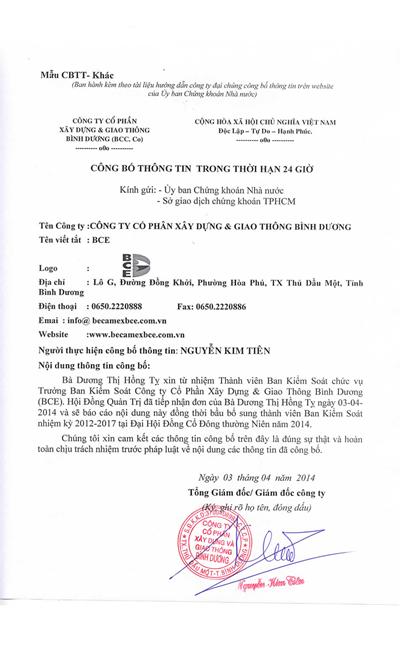 Bce Cong Bo Thong Tin V V Xin Tu Nhiem Bau Bo Sung Tv Bks